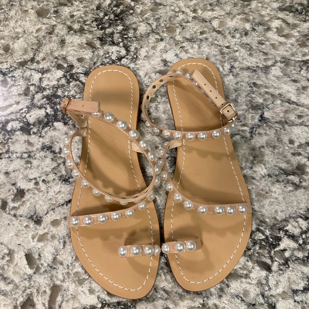 Size 6.5 beaded bridal sandal